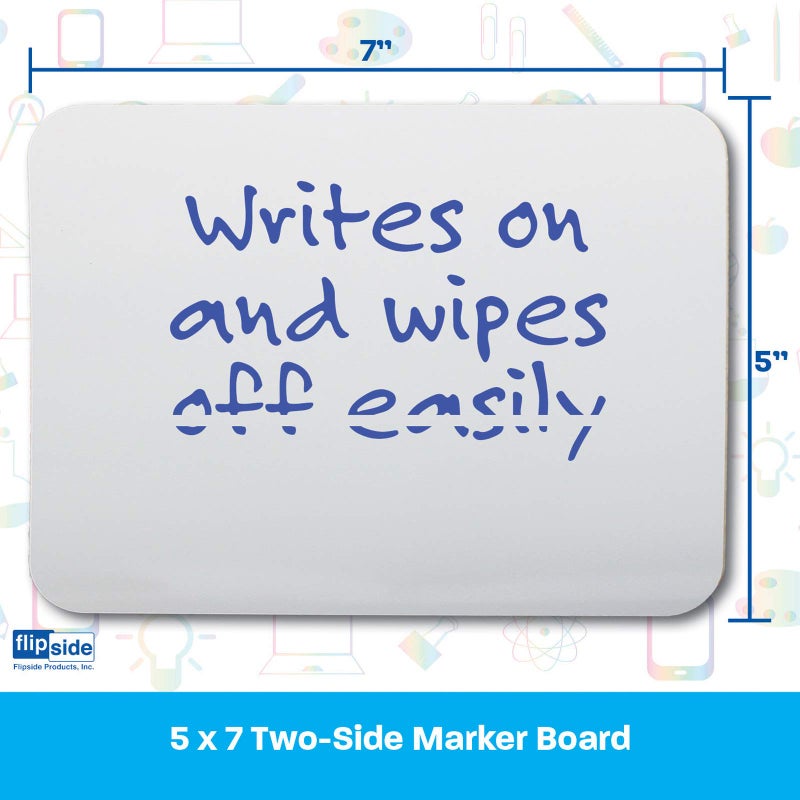 Flipside Dry Erase Board, Two-Sided, 5"" x 7""" (FLP15656) - Image 3